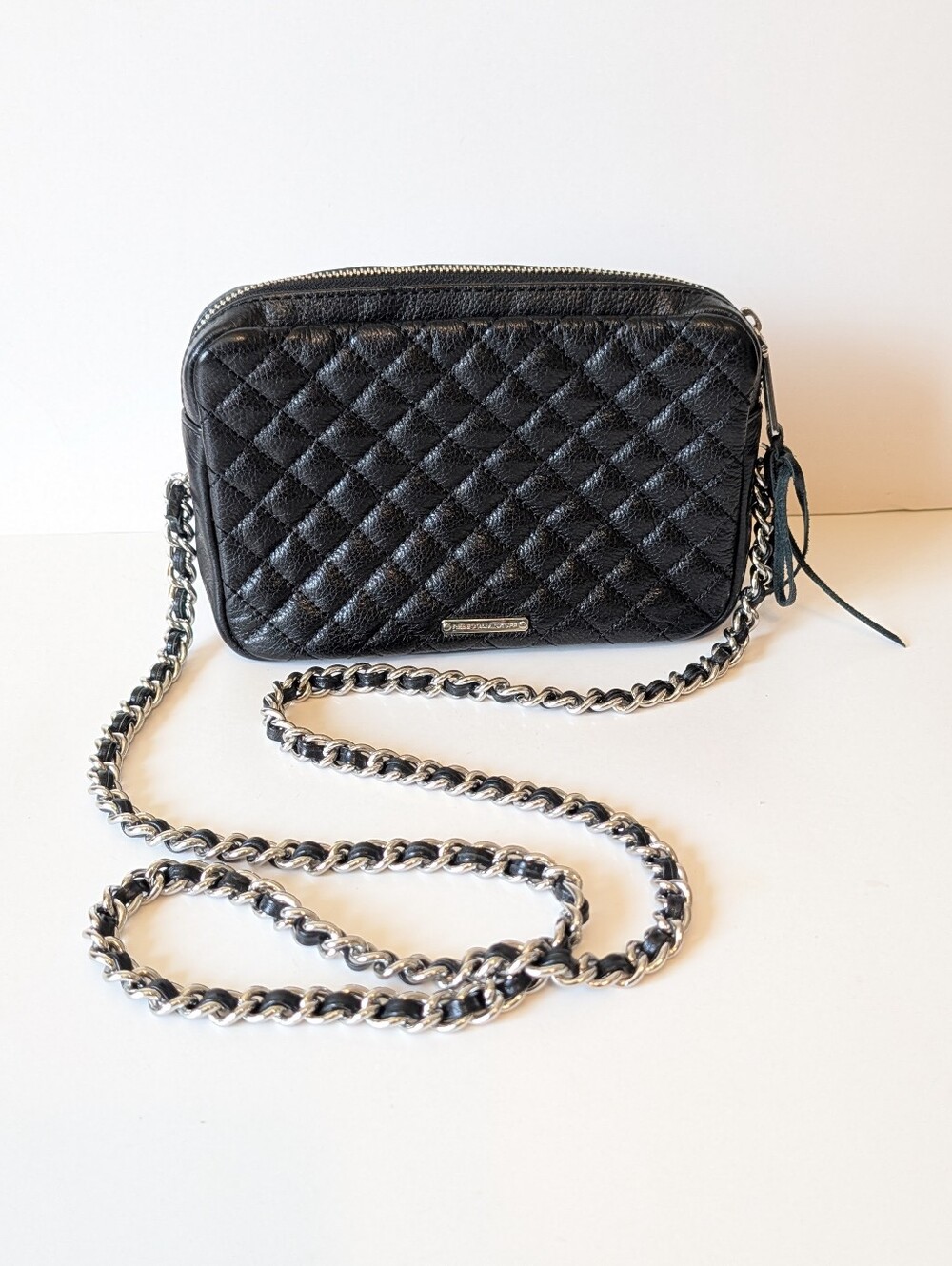 Rebecca Minkoff Flirty Quilted Leather Crossbody Bag Black